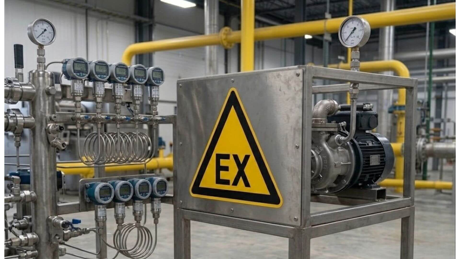 panneau "EX", signalant une zone spécifique ATEX