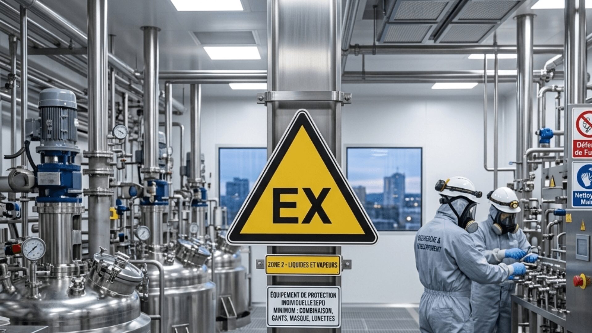 panneau EX signalant une zone ATEX